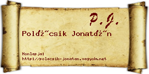 Polácsik Jonatán névjegykártya